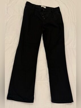 We The Free Free People Black Button Fly Wide Leg Jeans Size 31